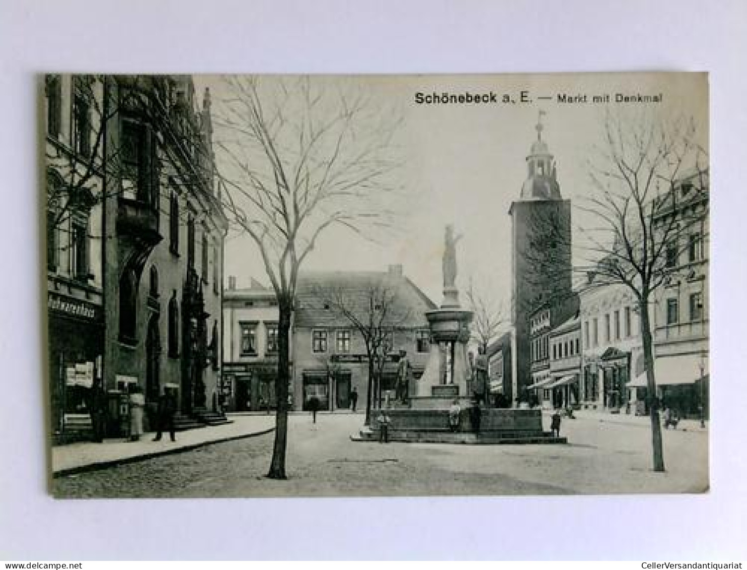 Postkarte: Schönebeck A. E. - Markt Mit Denkmal, Straßenzug Von Schönebeck An Der Elbe - Ohne Zuordnung