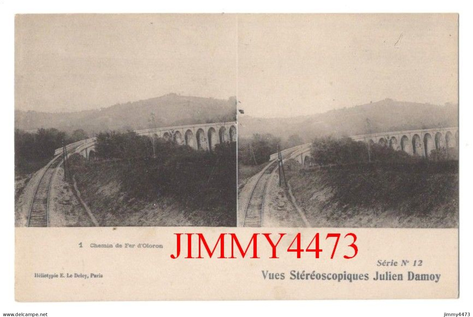 CPA - Chemin De Fer D' Oloron - Vues Stéréoscopiques Julien Damoy - N° 1 - Hélio E. Le Deley Paris - Obras De Arte