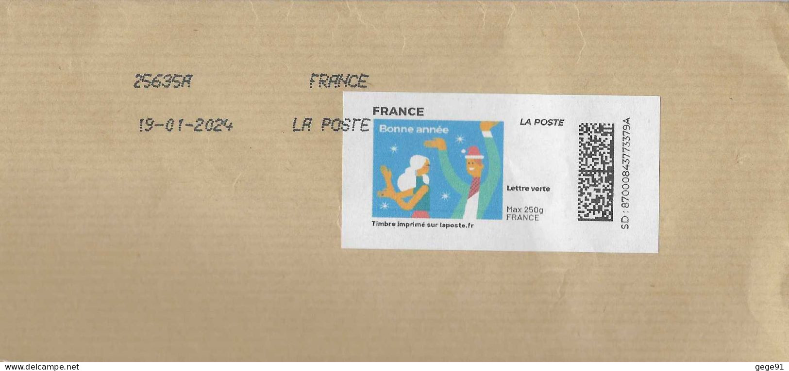 Montimbrenligne _ Affranchissement Par Internet - Fêtes De Fin D'année - Enveloppe Entière - Printable Stamps (Montimbrenligne)