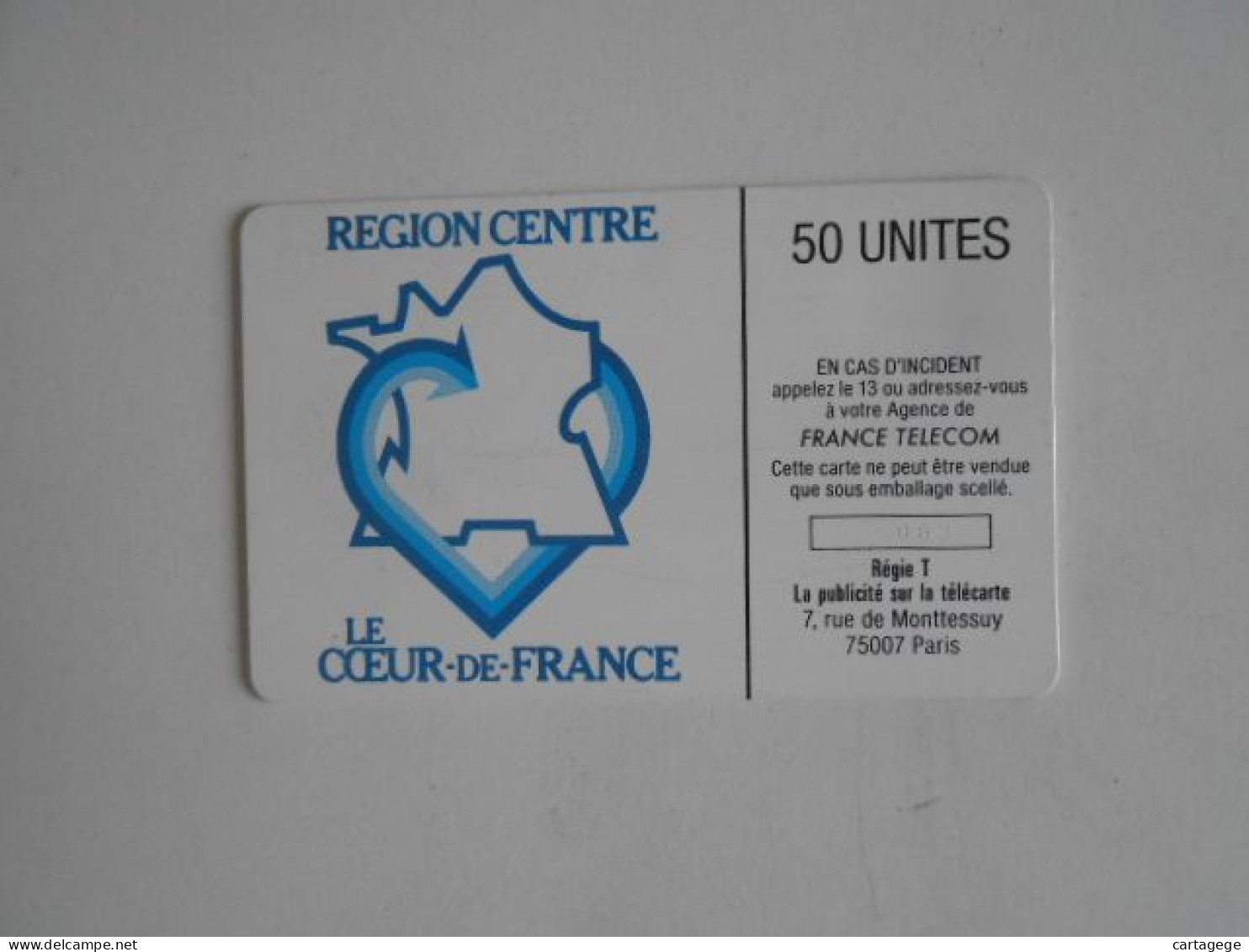 TELECARTE FRANCE F56 CHENONCEAUX REGION CENTRE 50U - 1987