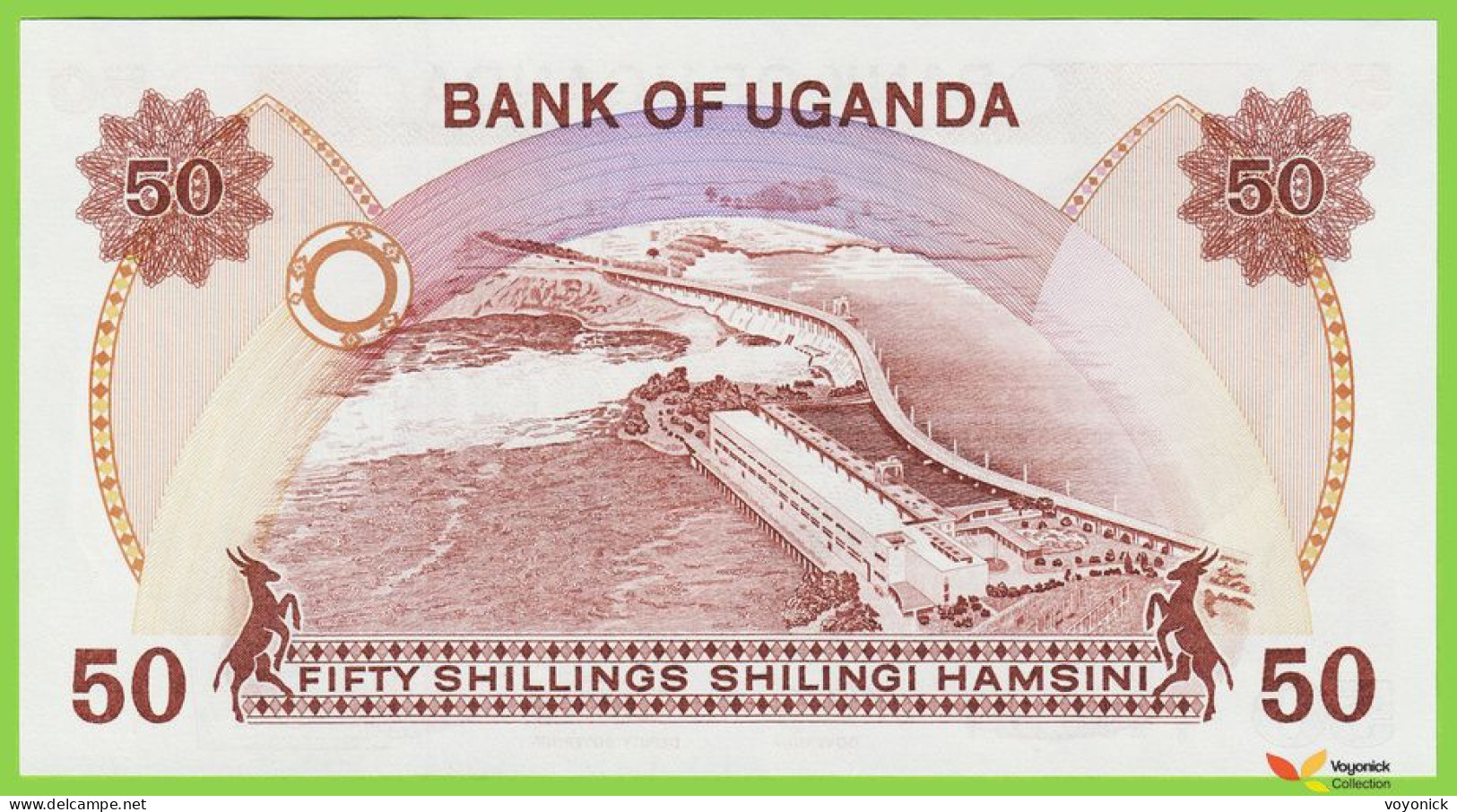 Voyo UGANDA 50 Shillings ND/1985 P20 B124a C/4 UNC - Uganda