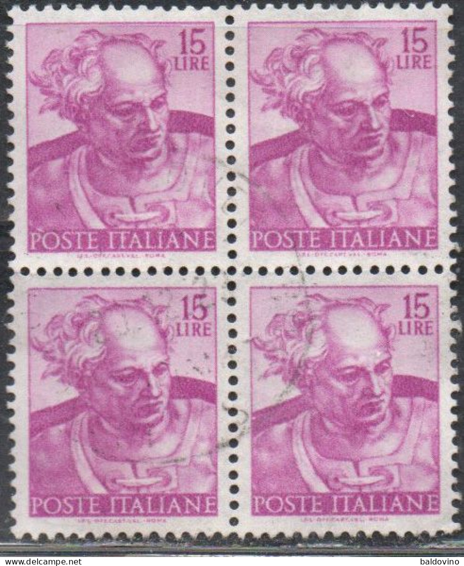 Italia 1959-2004 7 Quartine Usate - Blocs-feuillets