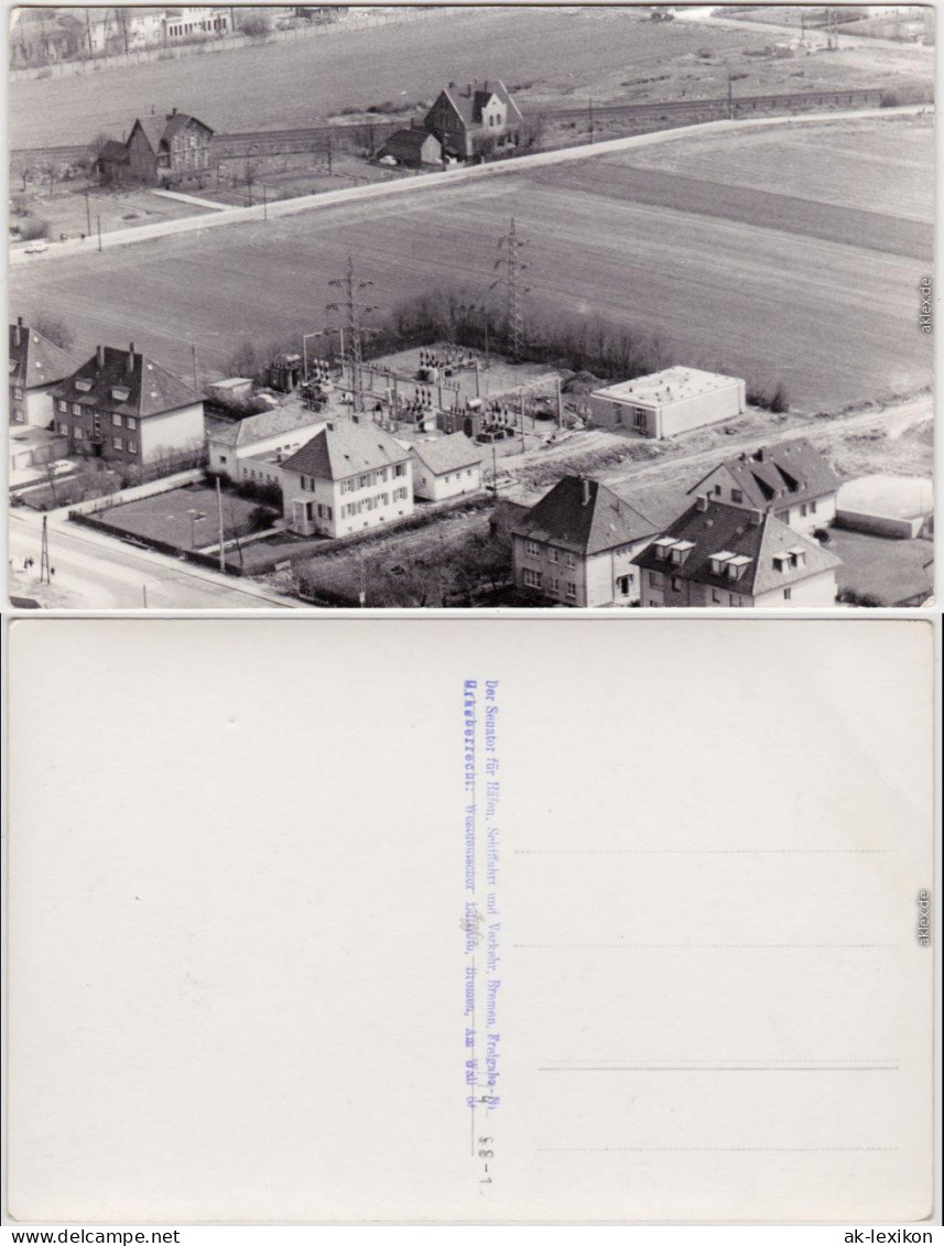 Luftbild  Umspannwerk (freigegeben Der Senator Bremen)Foto Ansichtskarte 1975 - Non Classés