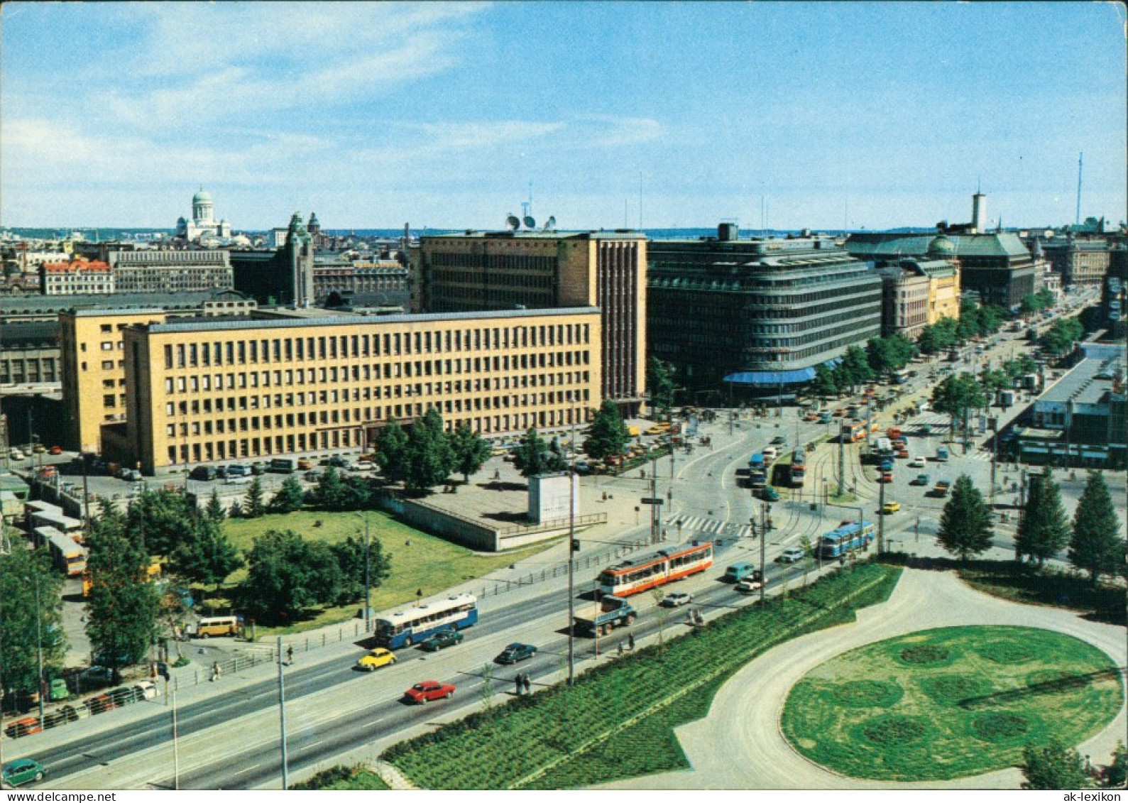 Postcard Helsinki Helsingfors Straßenpartie 1980 - Finlandia