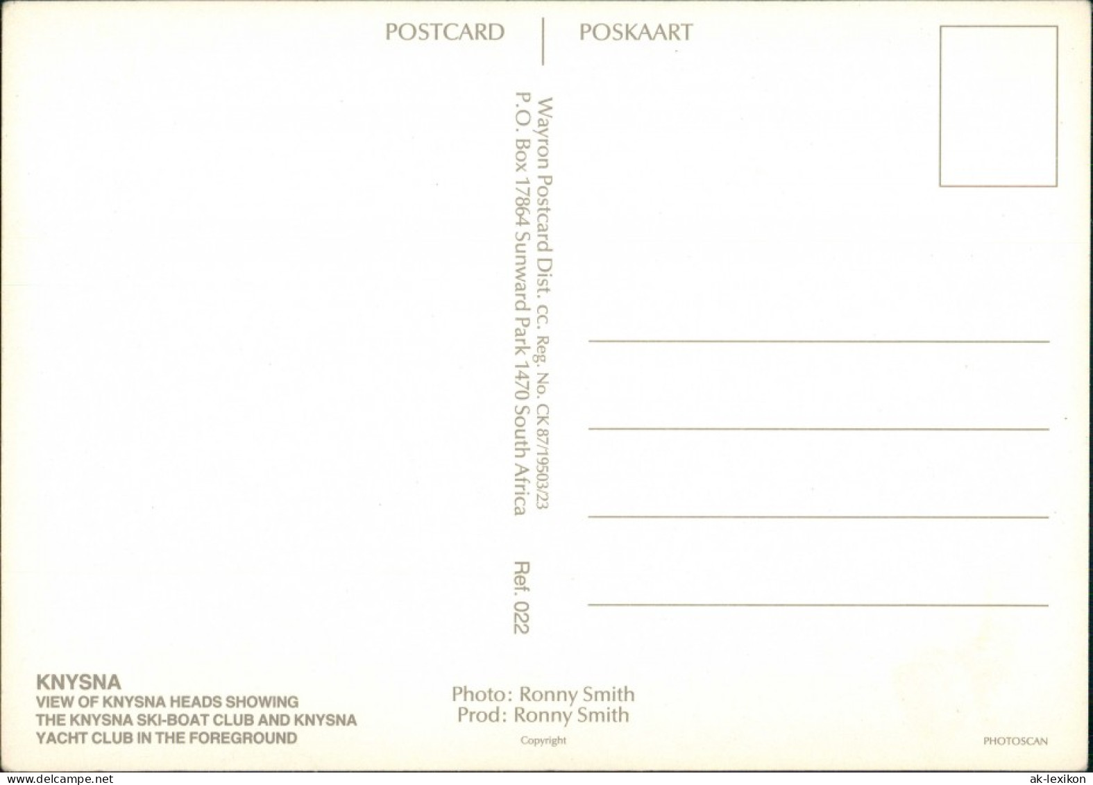 Postcard Knysna Stadt, Hafen 1983 - South Africa