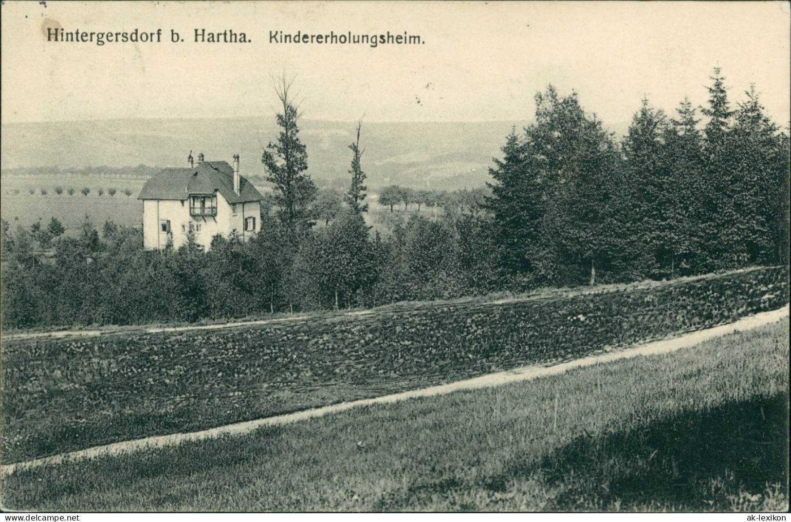 Ansichtskarte Hintergersdorf-Tharandt Kindererholungsheim 1913  - Tharandt