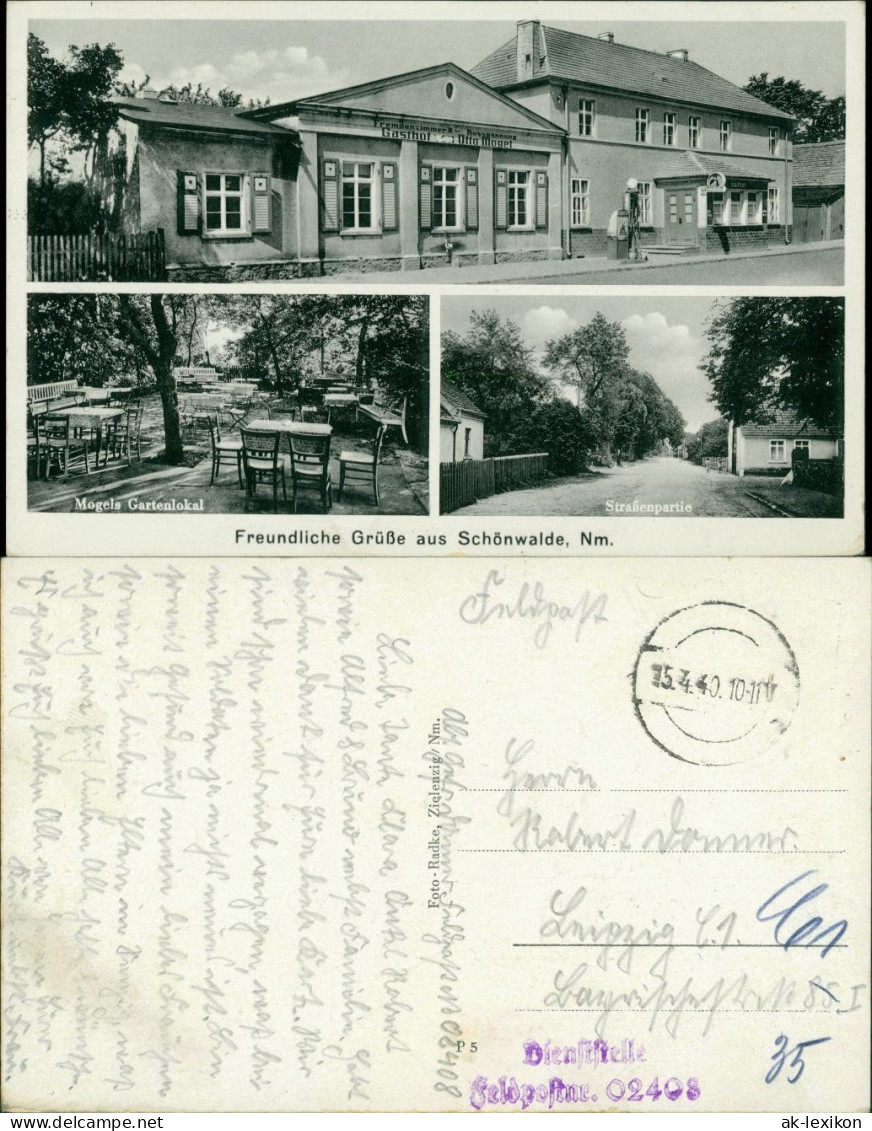 Schönwalde Neumark-Sternberg (Neumark) Prześlice Torzym 3B Gasthof, Straße 1940 - Neumark