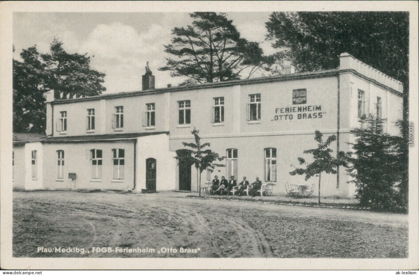Ansichtskarte Plau (am See) FDGB-Ferienheim "Otto Brass" 1951 - Plau