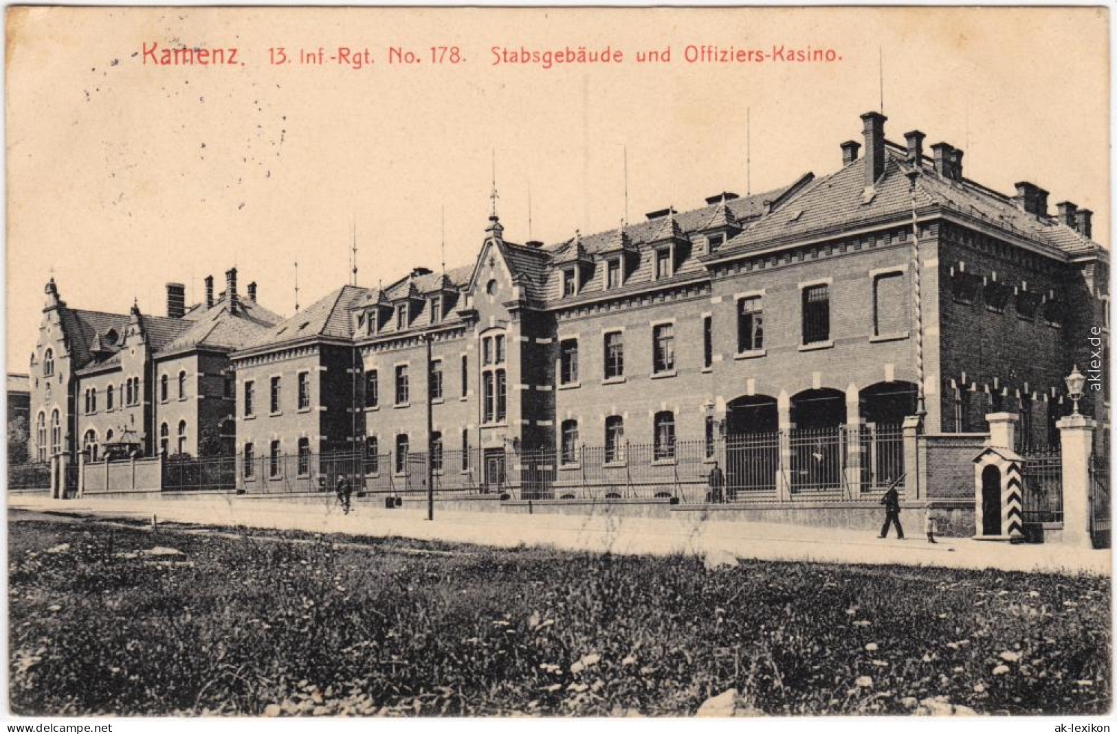 Kamenz Kamjenc Oberlausitz  Kaserne - Stabsgebäude Und Offizierscasino 1914 - Kamenz