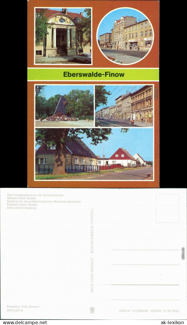 Finow Eberswalde  Schicklerstraße, Fr.-Ebert-Straße, Clara-Zetkin-Siedlung 1982 - Eberswalde