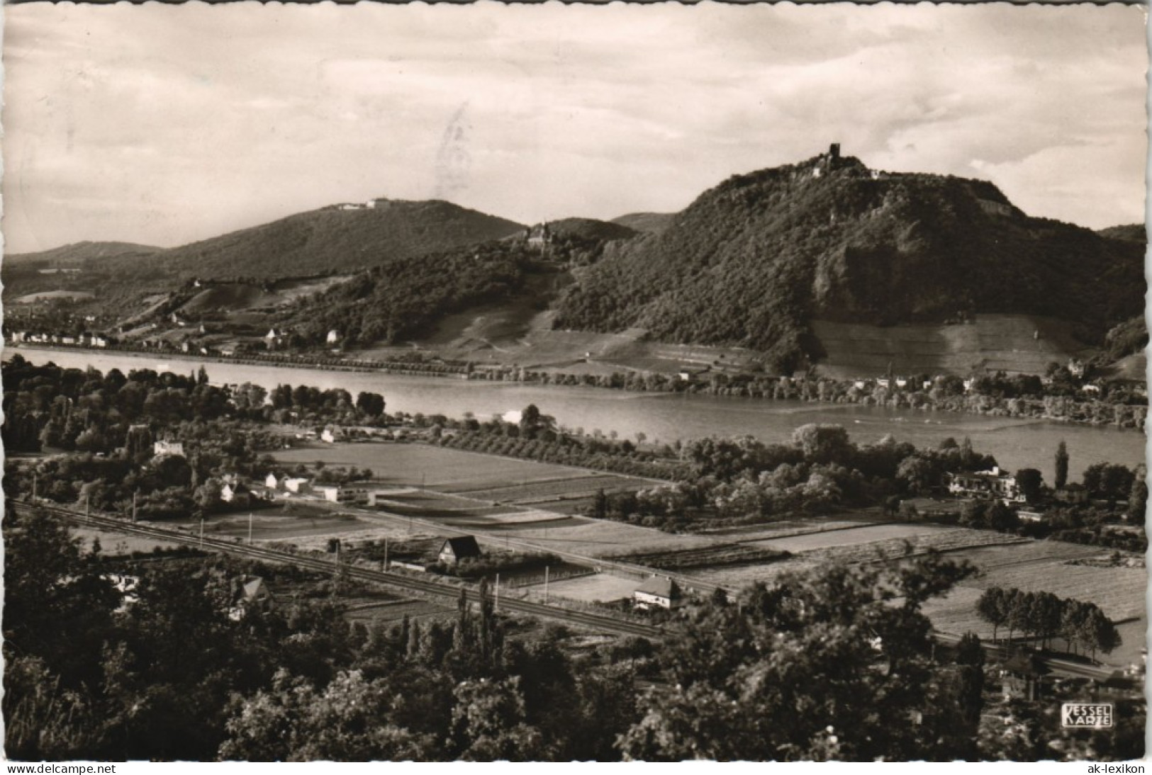 Ansichtskarte Königswinter Blick Auf Rhein, Drachenfels Und Petersberg 1959 - Koenigswinter