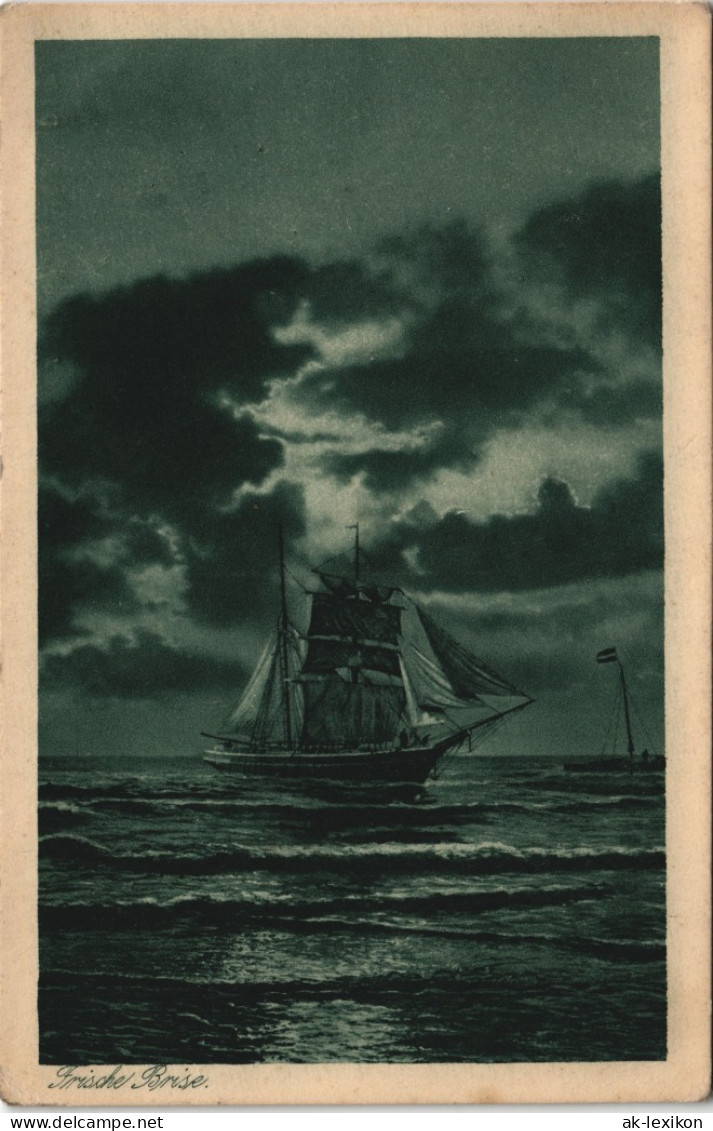 Ansichtskarte Sellin Segelboot - Frische Brise 1917 - Sellin