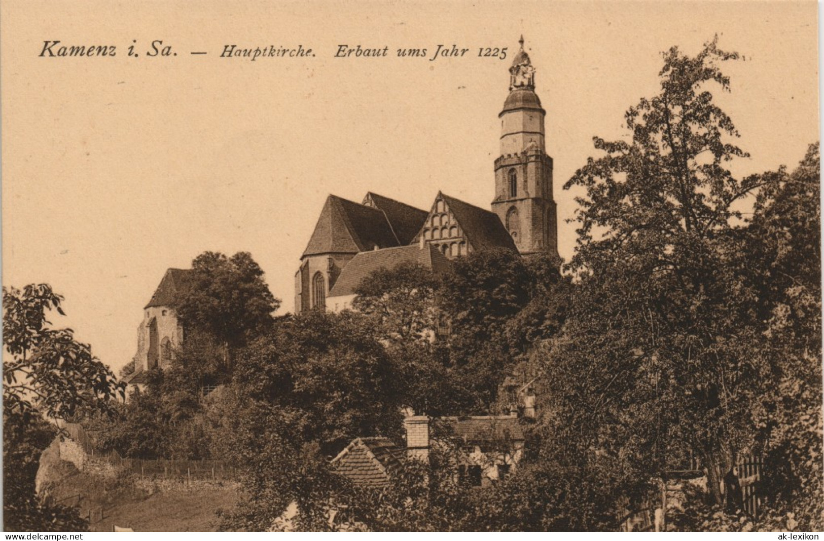 Ansichtskarte Kamenz Kamjenc Marienkirche 1915 - Kamenz