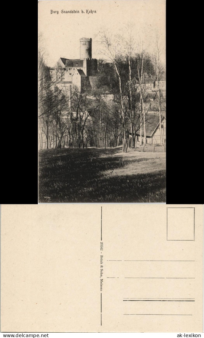 Ansichtskarte Gnandstein-Kohren-Sahlis Burg Gnandstein 1917 - Kohren-Sahlis