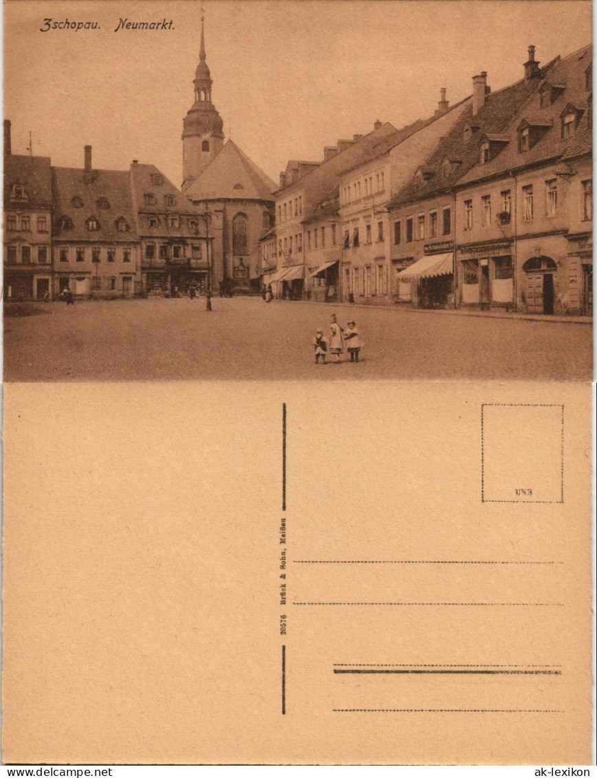 Ansichtskarte Zschopau Neumarkt 1917 - Zschopau