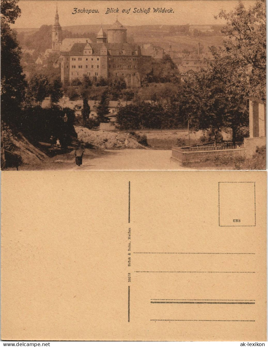 Ansichtskarte Zschopau Schloss Wildeck 1917 - Zschopau