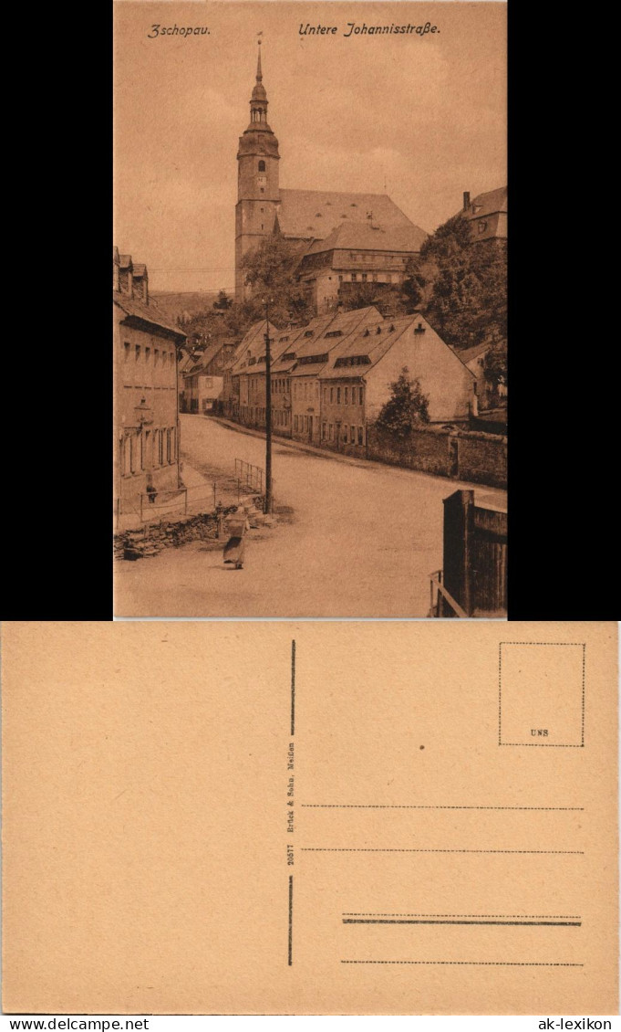 Ansichtskarte Zschopau Untere Johannisstraße 1917 - Zschopau