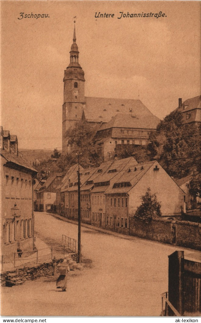 Ansichtskarte Zschopau Untere Johannisstraße 1917 - Zschopau