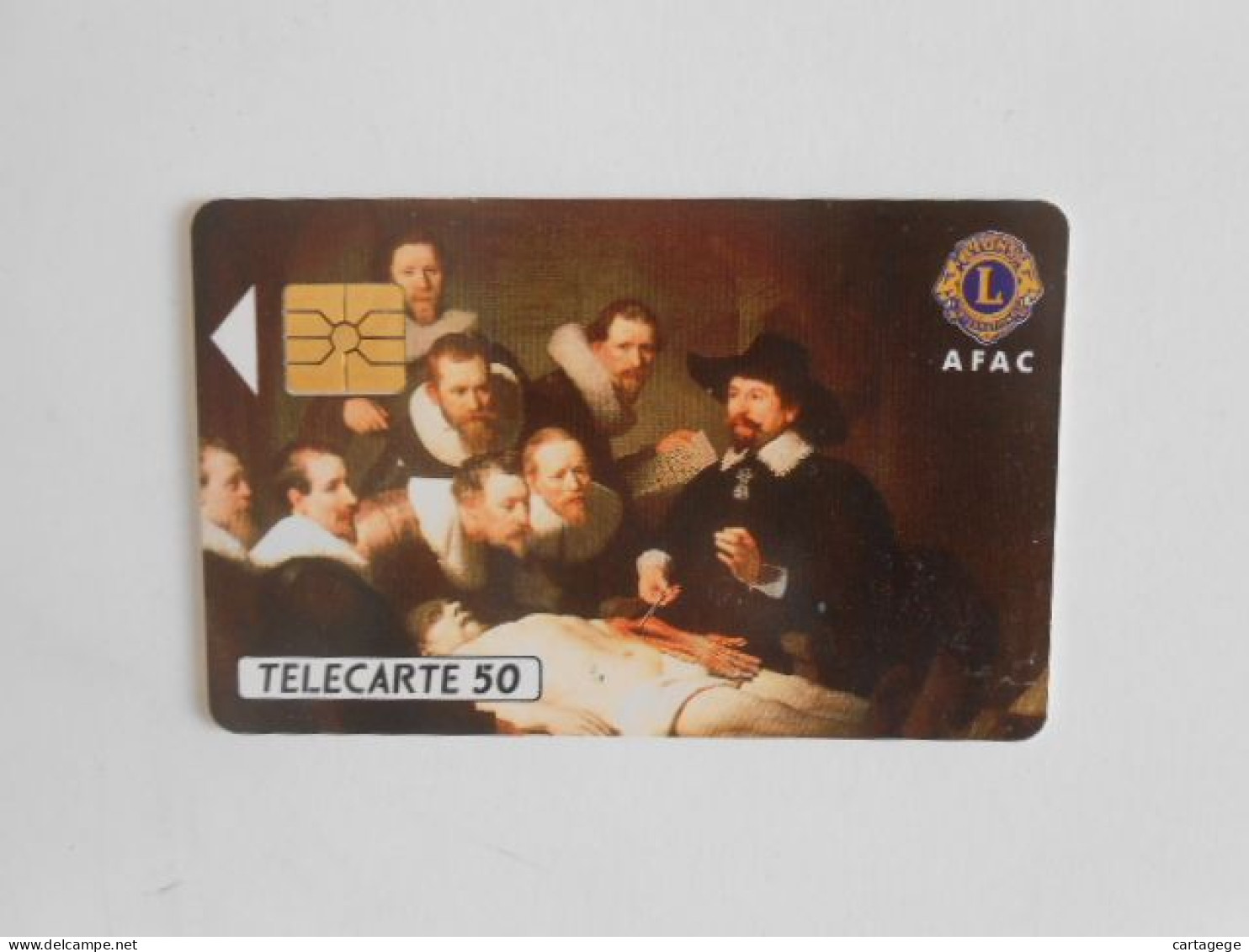 TELECARTE FRANCE En 394 LION'S CLUB REMBRANDT - 50 Units