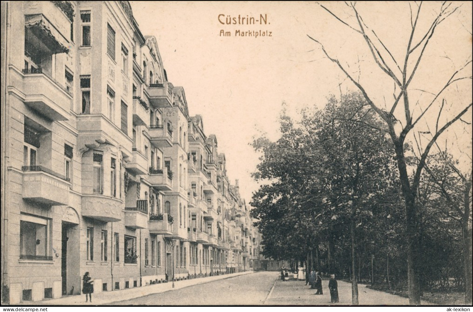 Postcard Küstrin Kostrzyn Nad Odrą Marktplatz 1915 - Neumark