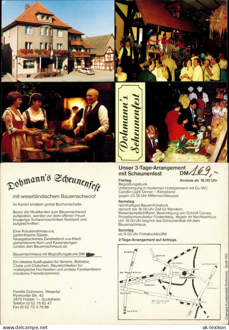 Godelheim-Höxter (Weser) Dohmann Scheunenfest, Unterkunft Hotel Gasthaus 1970 - Hoexter