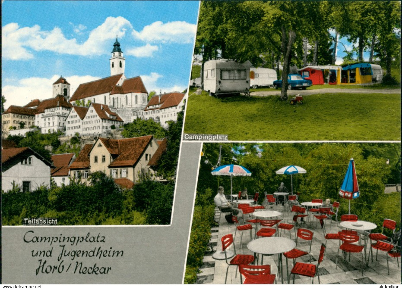 Horb Am Neckar Camping-Platz U. Jugendheim 3 Foto-Ansichten Mehrbild-AK 1965 - Horb