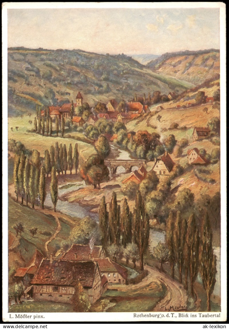 Ansichtskarte Rothenburg Ob Der Tauber Blick Taubertal 1934 - Rothenburg O. D. Tauber