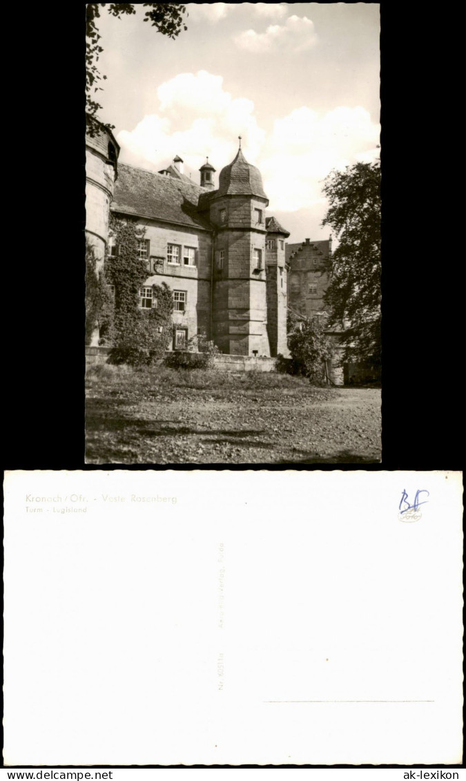 Ansichtskarte Kronach Veste Rosenberg 1961 - Kronach