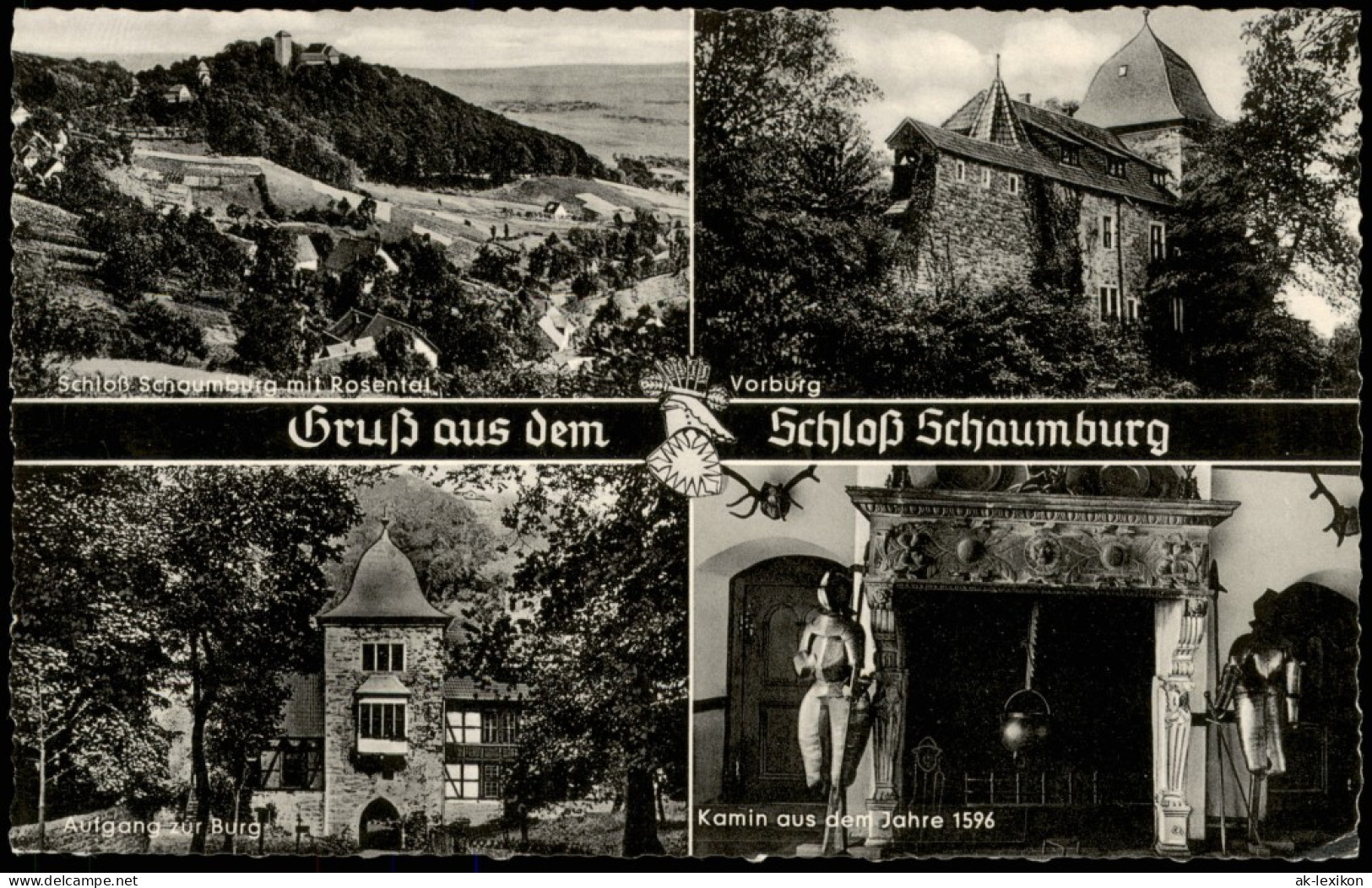 Ansichtskarte Rinteln Mehrbild-AK Gruss Aus Dem Schloss Schaumburg 1955 - Rinteln