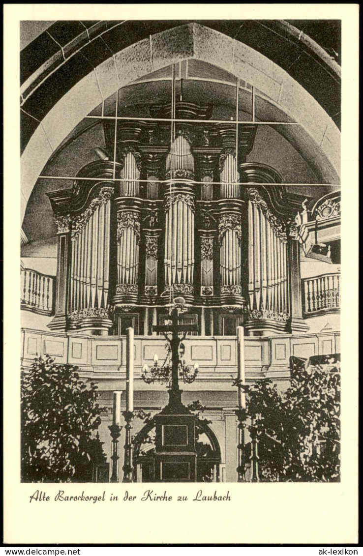 Ansichtskarte Laubach (Hessen) Alte Barockorgel In Der Kirche 1962 - Laubach