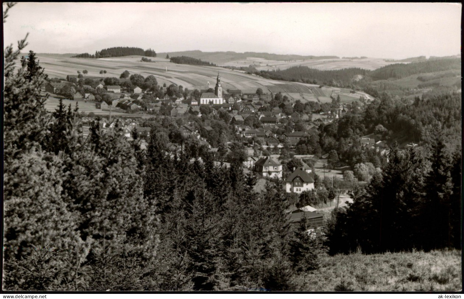 Ansichtskarte Wurzbach Panorama-Ansicht Totalansicht 1960 - Wurzbach