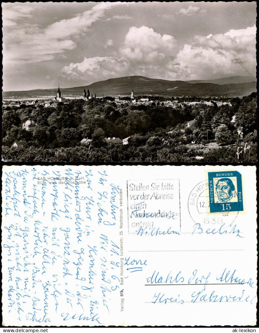 Ansichtskarte Bad Homburg Vor Der Höhe Panorama-Ansicht 1965 - Bad Homburg