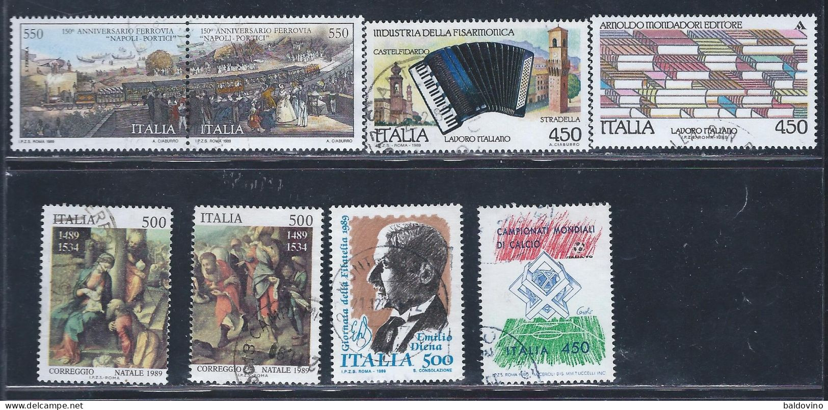 Italia 1989 Annata Completa Usata 33 Valori - Full Years