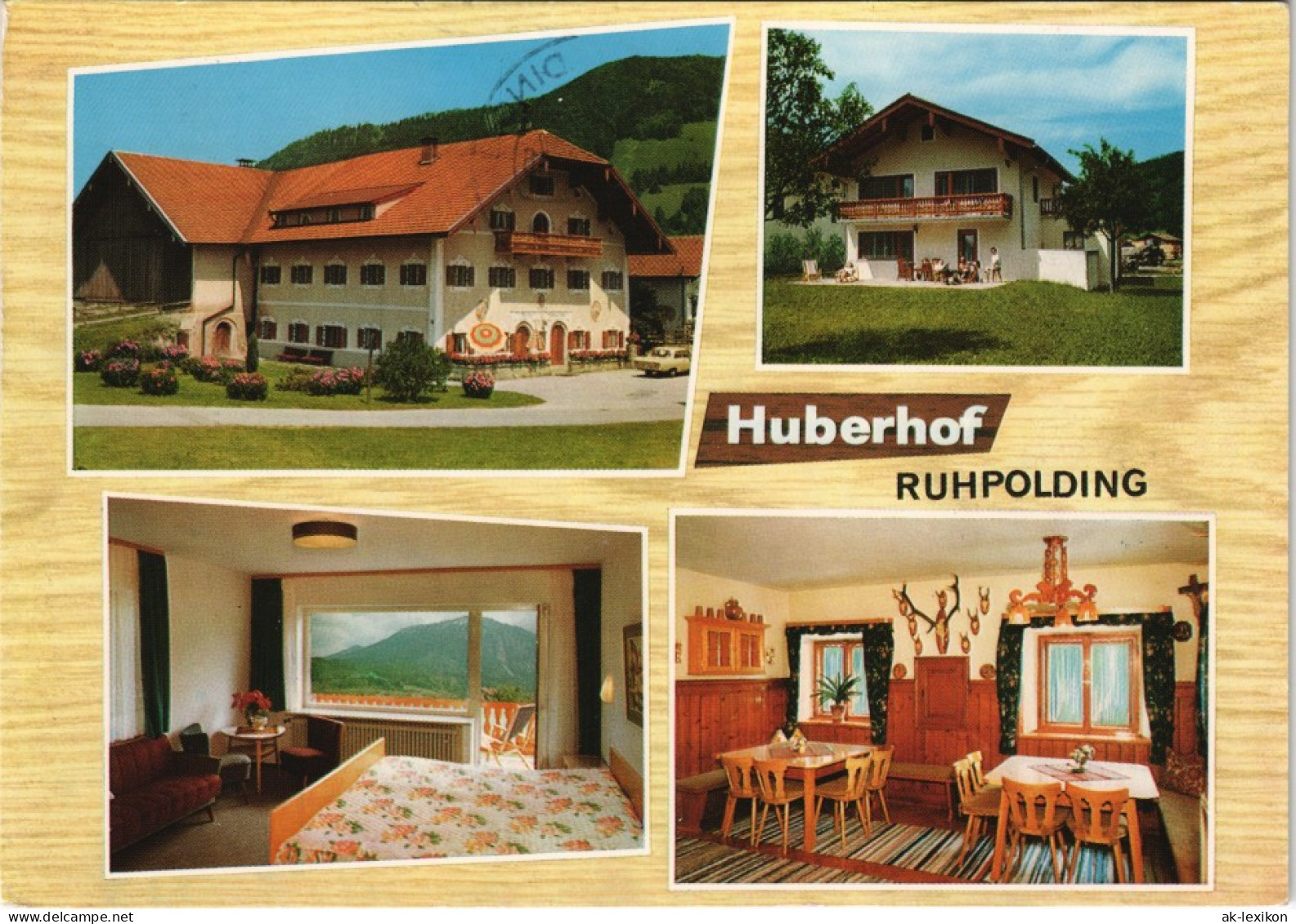 Ruhpolding Mehrbild-AK Huberhof Grashofstrasse Innen & Außen 1973 - Ruhpolding