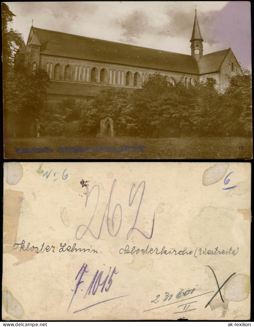 Kloster Lehnin Kloster Westseite Der Klosterkirche Echtfoto-AK 1920 - Lehnin