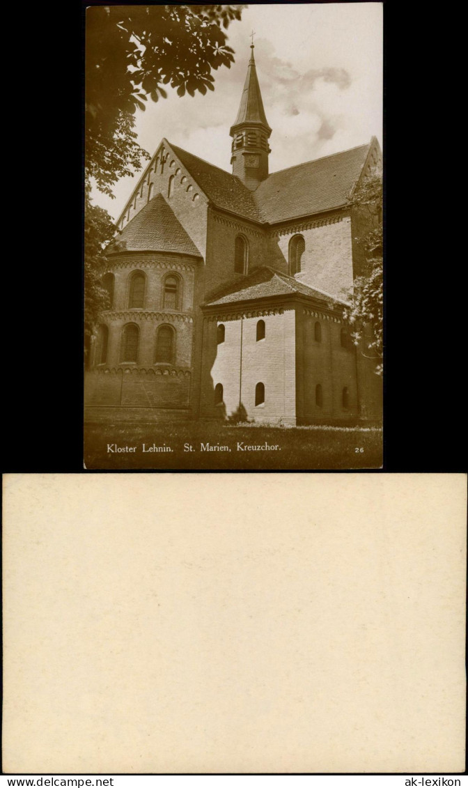 Lehnin-Kloster Lehnin Kloster Lehnin St. Marien, Kreuzchor, Echtfoto-AK 1920 - Lehnin