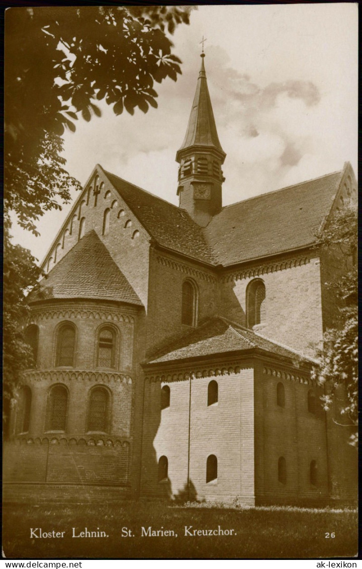 Lehnin-Kloster Lehnin Kloster Lehnin St. Marien, Kreuzchor, Echtfoto-AK 1920 - Lehnin