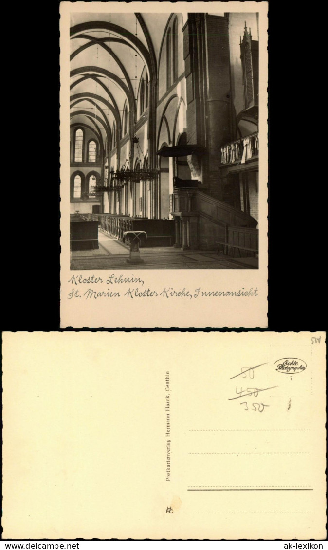 Lehnin-Kloster Lehnin St. Marien Kloster Kirche Innenansicht 1920 - Lehnin