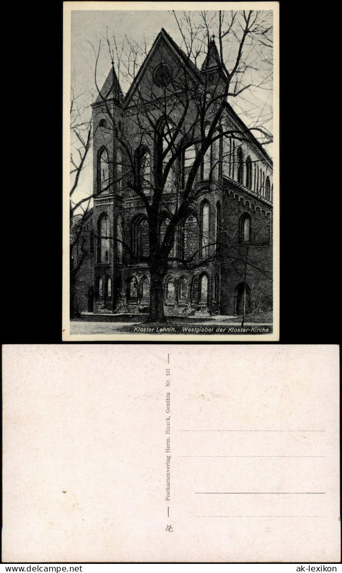 Ansichtskarte Lehnin-Kloster Lehnin Westgiebel Der Kloster-Kirche 1910 - Lehnin