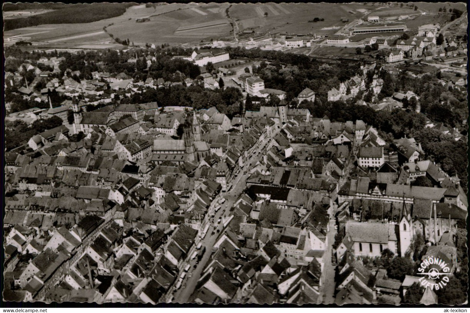 Villingen-Villingen-Schwenningen Luftaufnahme Gesamtansicht V. Flugzeug Aus 1961 - Villingen - Schwenningen