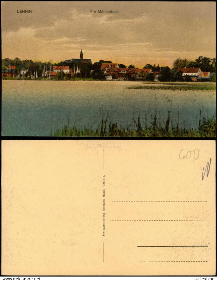 Ansichtskarte Lehnin-Kloster Lehnin Am Mühlenteich - Stadt 1916 - Lehnin