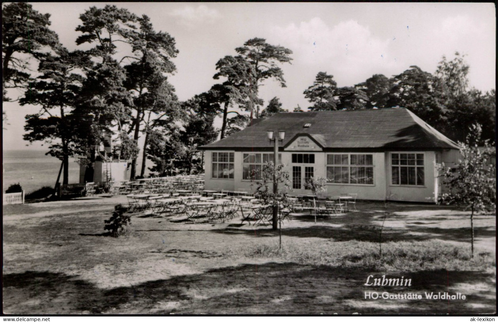 Ansichtskarte Lubmin HO-Gaststätte "Waldhalle" DDR Ansicht 1960/1959 - Lubmin