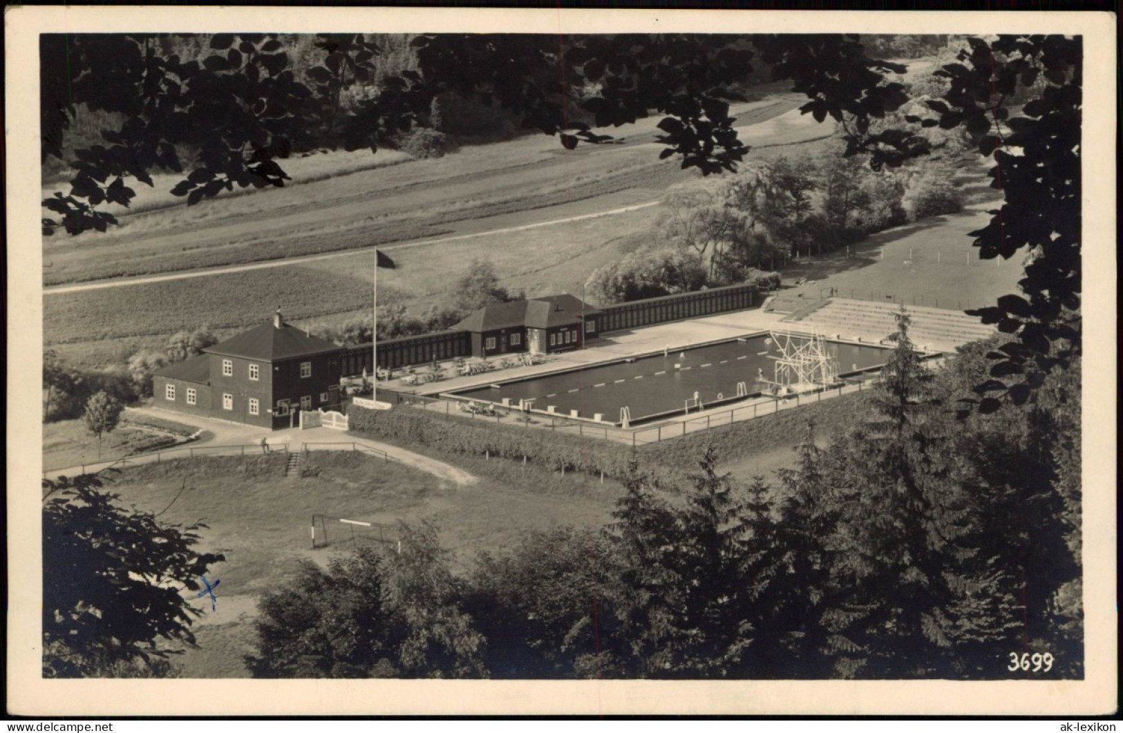 Leutenberg Schwimmbad Bad Im Ilmtal Aus Der Vogelschau, DDR AK 1954 - Leutenberg