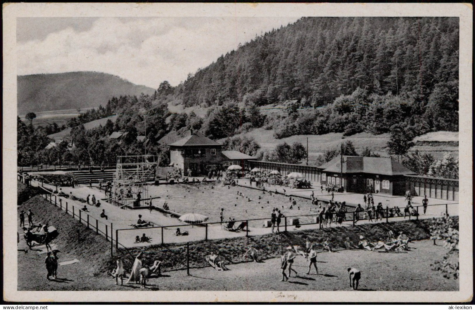 Ansichtskarte Leutenberg Schwimmbad Freibad Im Ilmtal, DDR Ansicht 1953 - Leutenberg