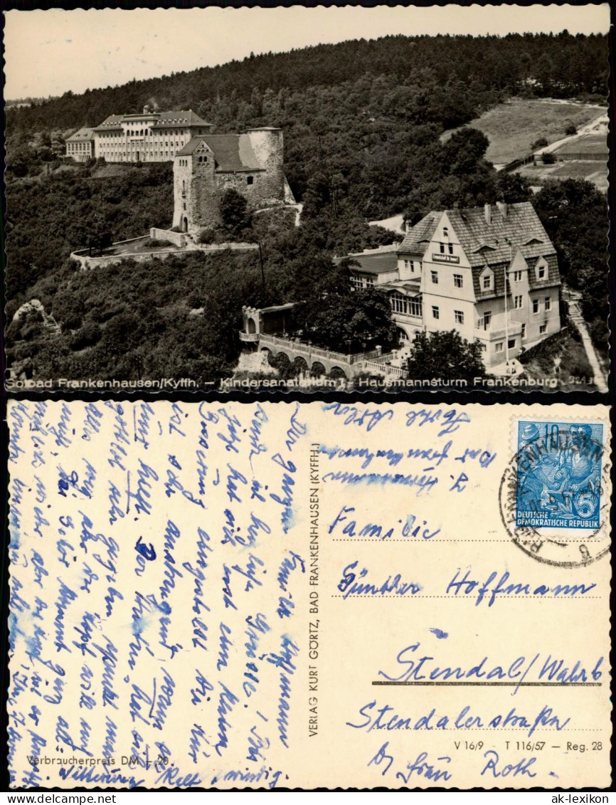 Bad Frankenhausen  Blick Auf Kindersanatorium Hausmannsturm Frankenburg  1957 - Bad Frankenhausen