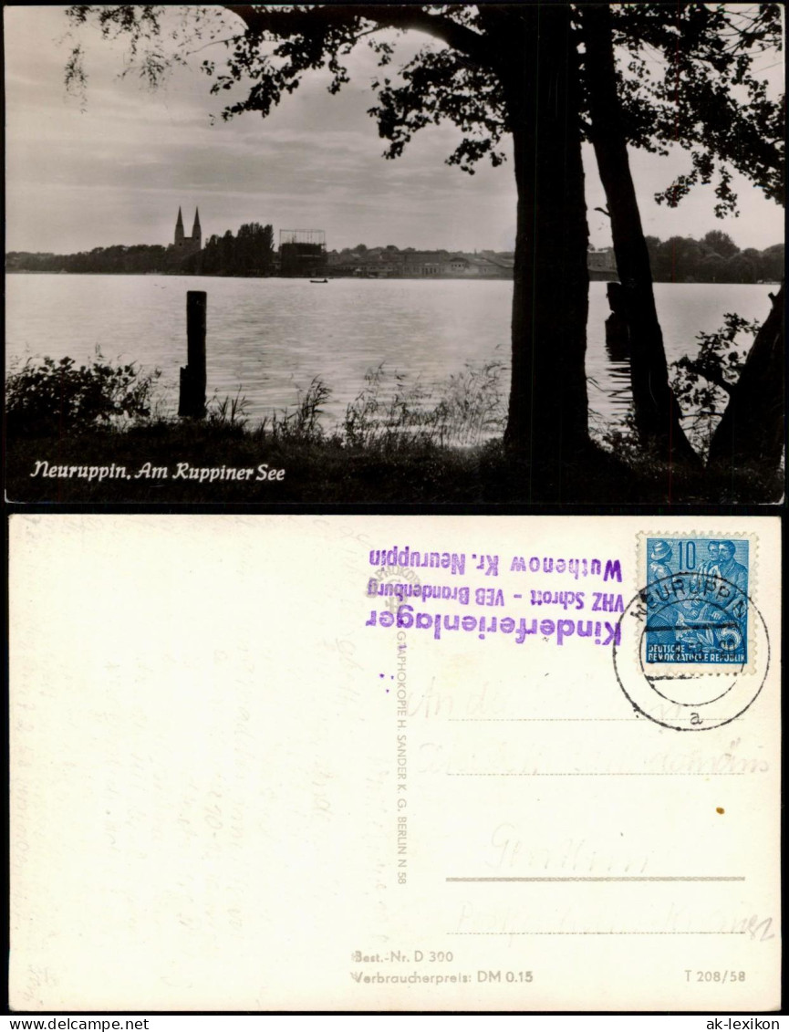 Ansichtskarte Neuruppin Ruppiner See Zu DDR-Zeiten 1958 - Neuruppin