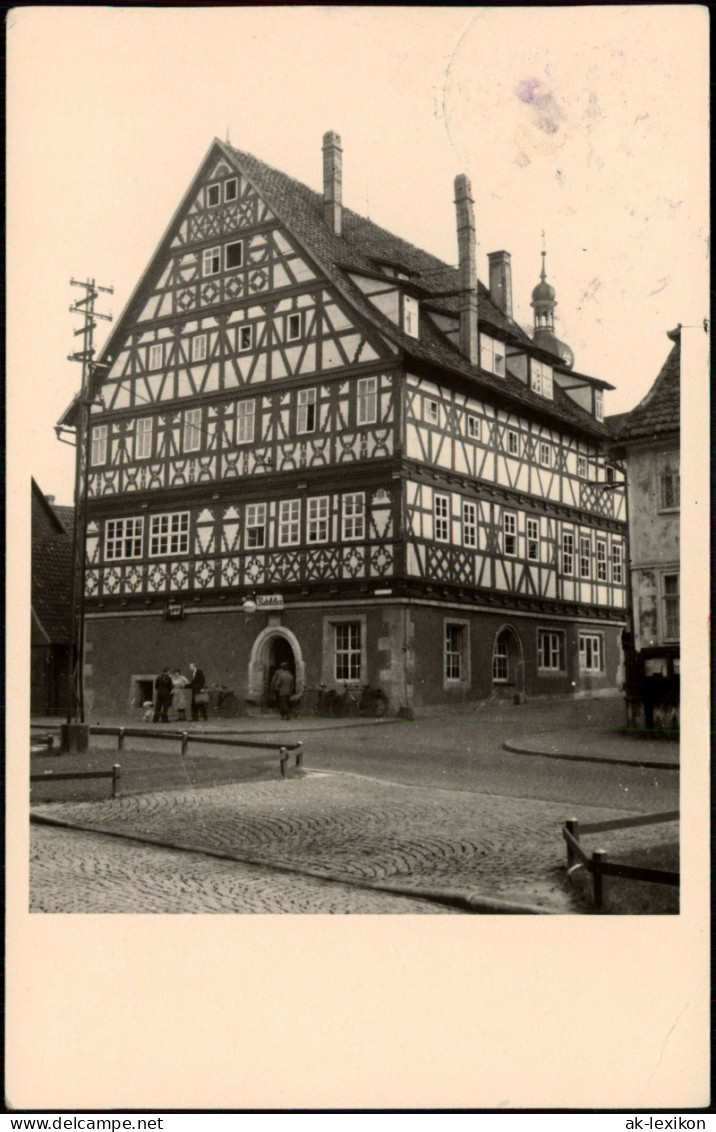 Ansichtskarte Suhl Rathaus Heinrichs Strassen Ansicht 1957 - Suhl