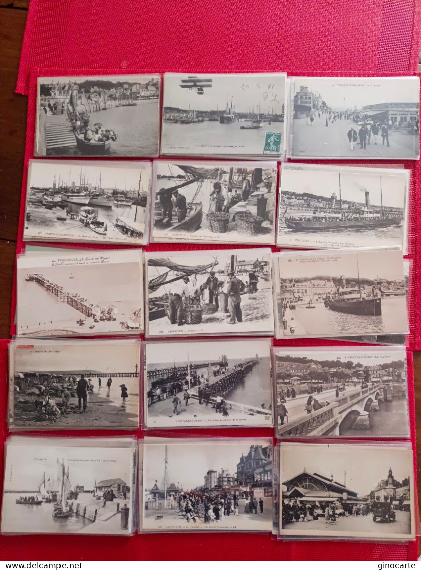 Lot De 88 Petite Cpa Trouville Avec Animation Pas D'architecture Ni Cathedrale - 100 - 499 Postcards