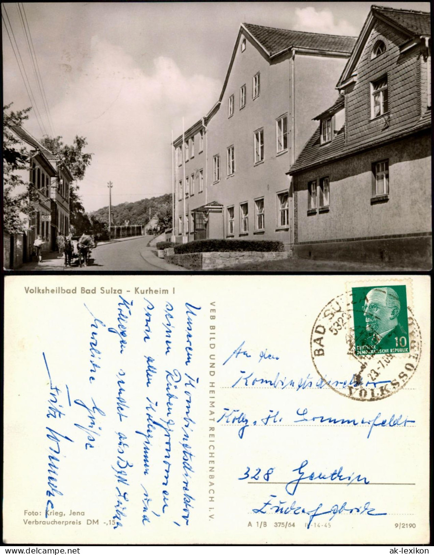 Ansichtskarte Bad Sulza Strassen Partie Am Kurheim I DDR AK 1969/1964 - Bad Sulza