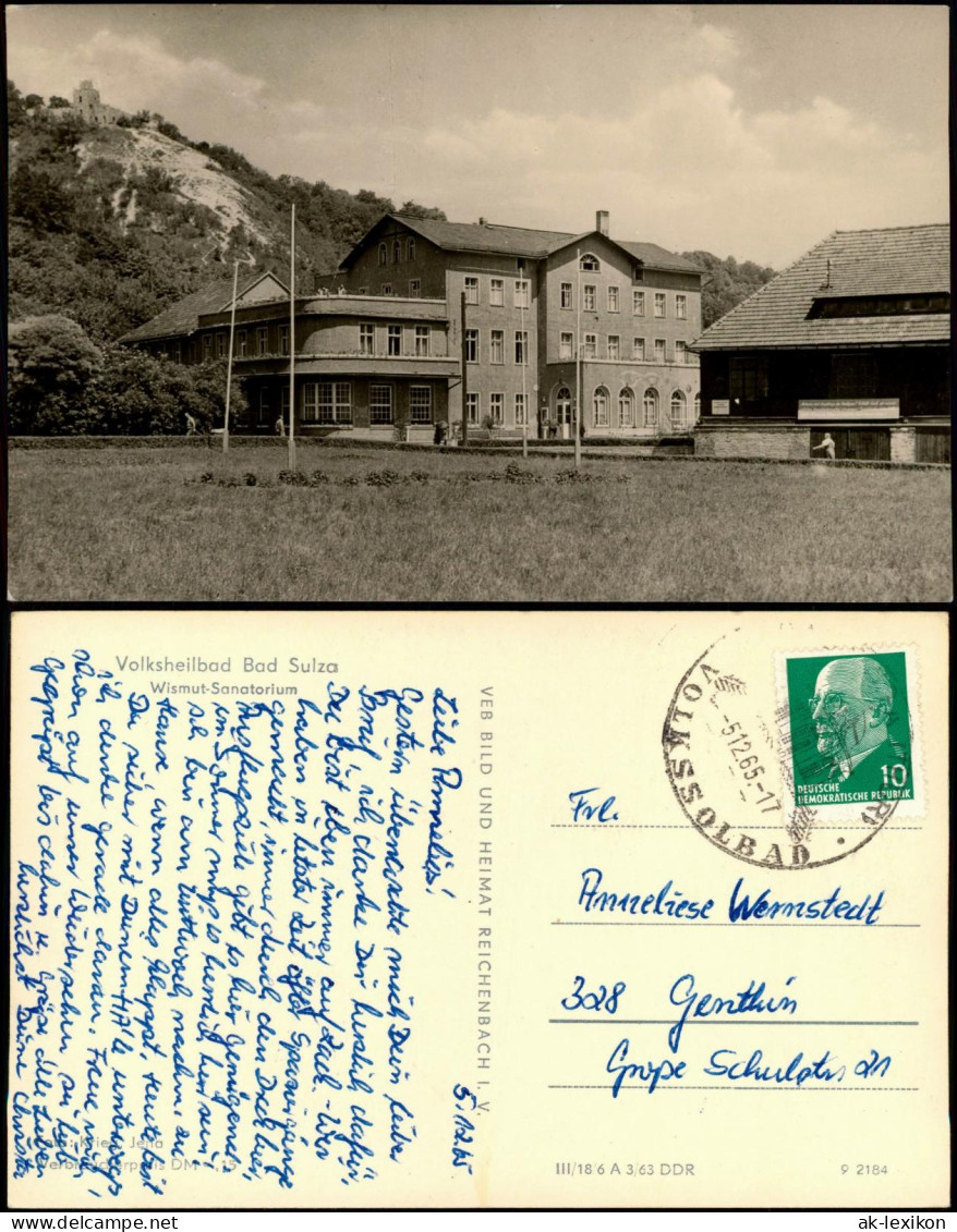 Ansichtskarte Bad Sulza Partie Am Wismut-Sanatorium DDR AK 1965/1963 - Bad Sulza